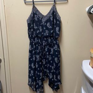 Xhilaration blue floral dress size large